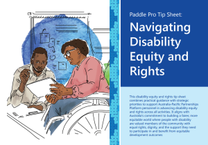 Paddle Pro Tip Sheet: Navigating Disability Equity and Rights